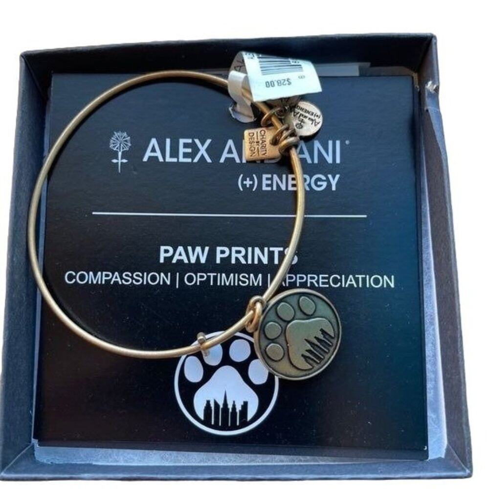 Alex and Ani Paw Print Bracelet Compassion Appreciation Optimism Valentines Gift